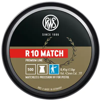 RWS R10 Match Pistol 0.177 Cal, 7.0gr, 500ct | Airgunshop.in