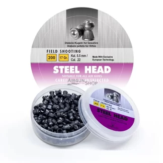 G Smith & Co. Steel Head 0.22 Cal Pellets, 17gr, 200ct