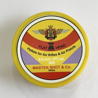 Master Shot Flat Head 0.177 (4.5mm) Airgun Pellets 500/Tin