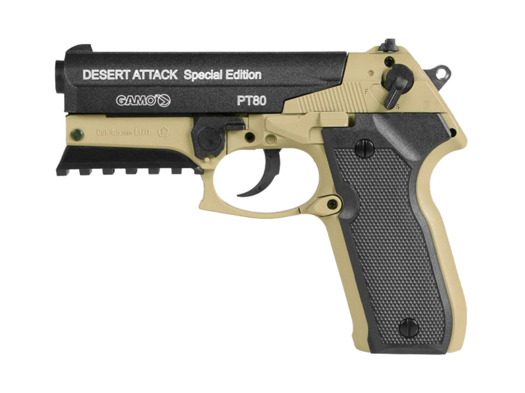 Gamo PT80 Desert Attack CO2 Pellet Pistol 0.177 Cal Airgun Shop