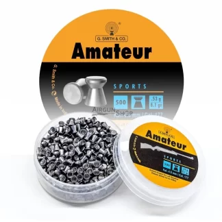 G Smith & Co. Amateur Flat Head 0.177 Cal Pellets, 8.1gr, 500ct