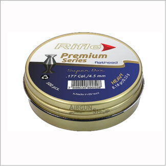 Rifle Premium Flat Head Heavy Pellets 0.177 Cal (4.5mm), 8.18gr, 500ct