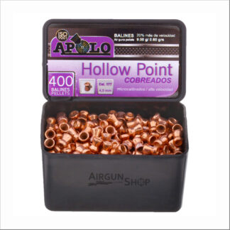 Apolo Hollow Point Copper 0.177 Cal Pellets 9gr, 400ct