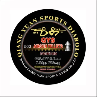 QYS Pointed 9.56gr Pellets 0.177 Cal, 500ct