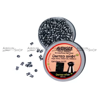United Shot Avenger Pellets 0.177 Cal 500 Pcs | Airgunshop.in