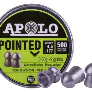 Apolo Pointed 0.177 Cal Pellets, 500ct, 9gr | Airgunshop.in