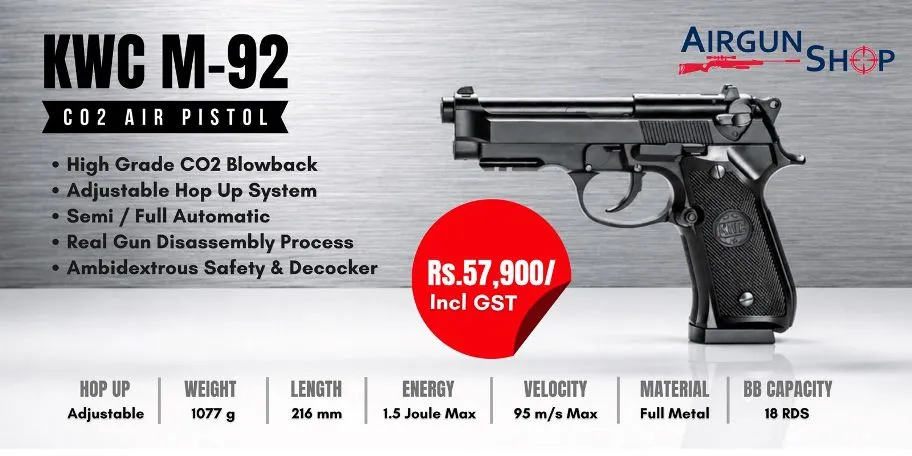 KWC M92 CO2 Pistol 0.177 Cal